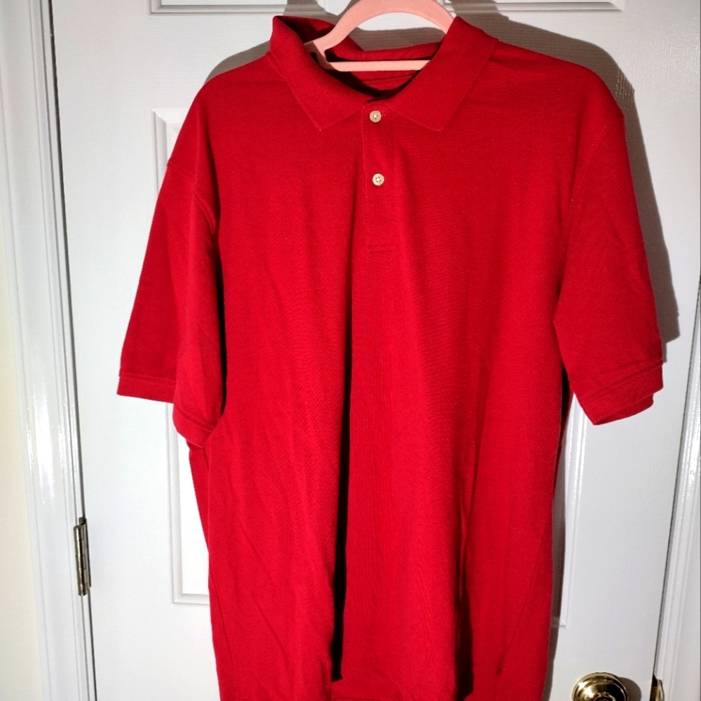 Covington Red Polo Shirt Size Large